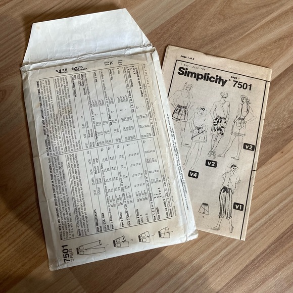 1986 Simplicity Misses, Mens, Teen-Boys Jeans 7501 - Picture 2 of 5